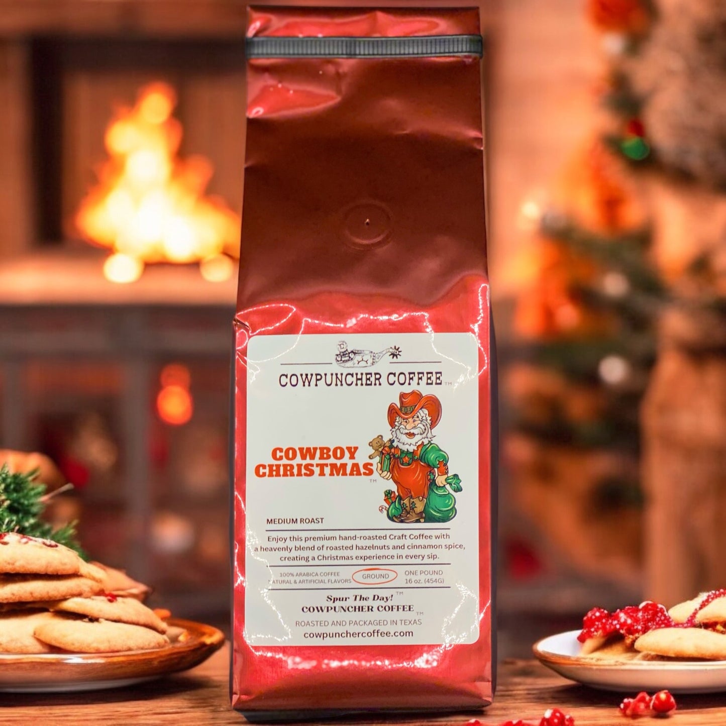 COWBOY CHRISTMAS Hazelnut & Cinnamon Spice, Ground