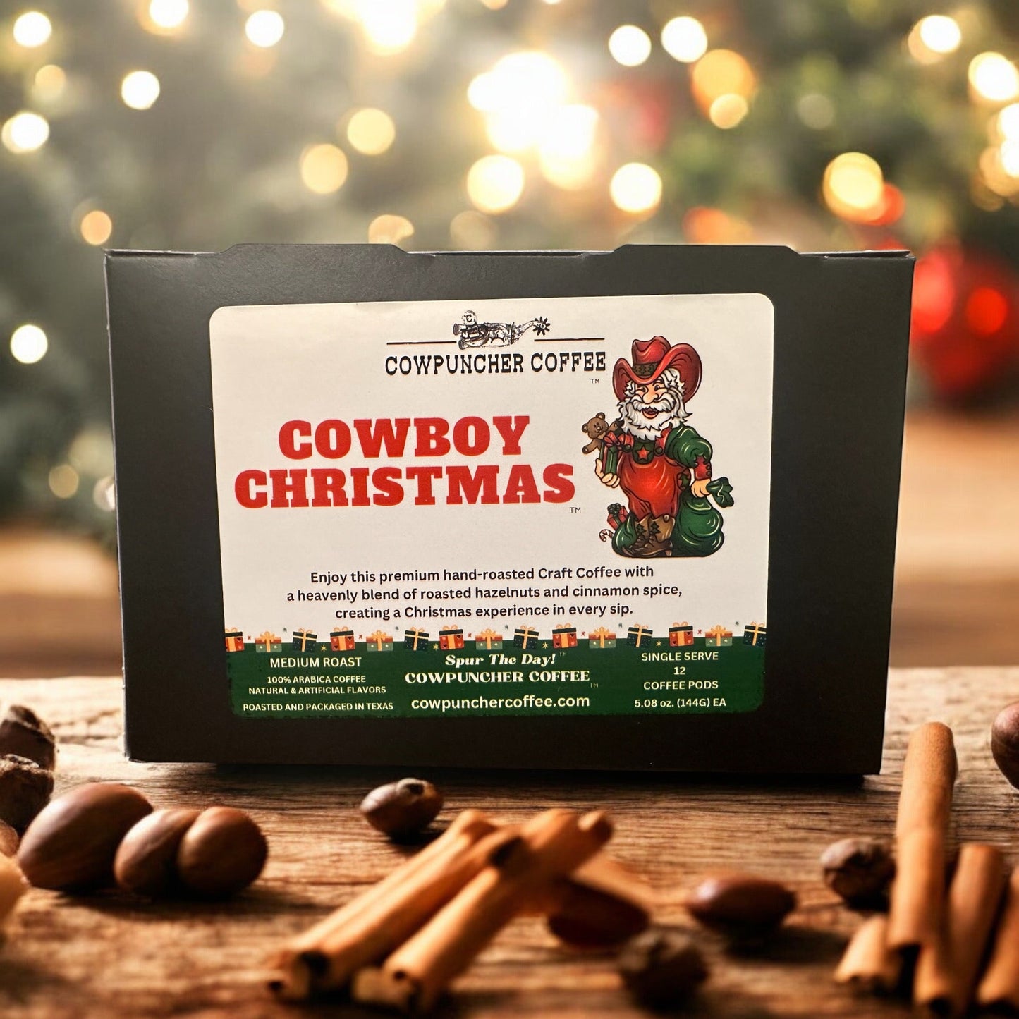 12 Count K-Kups COWBOY CHRISTMAS™ Hazelnut & Cinnamon Spice Medium Roast